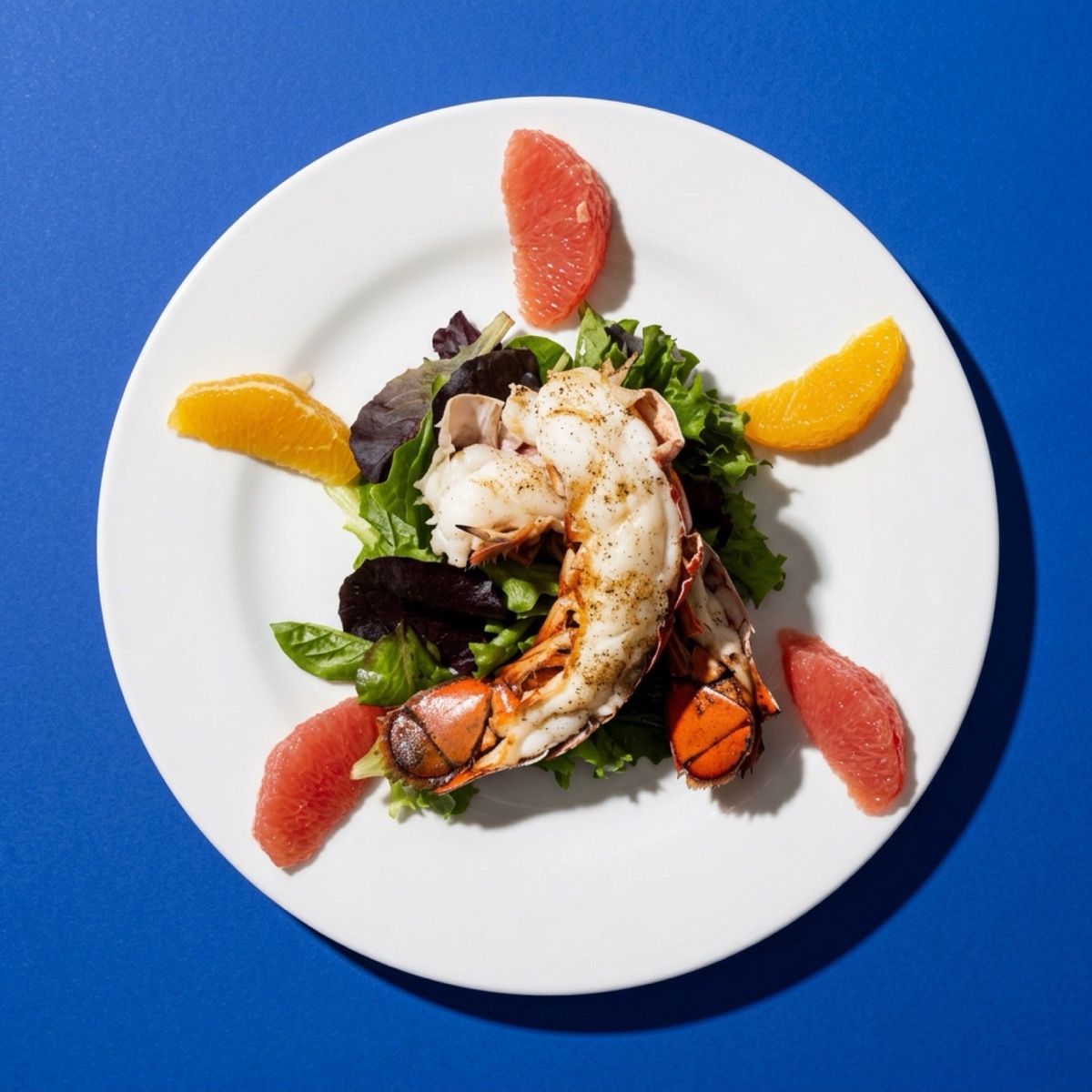 Lobster salad with citrus segments